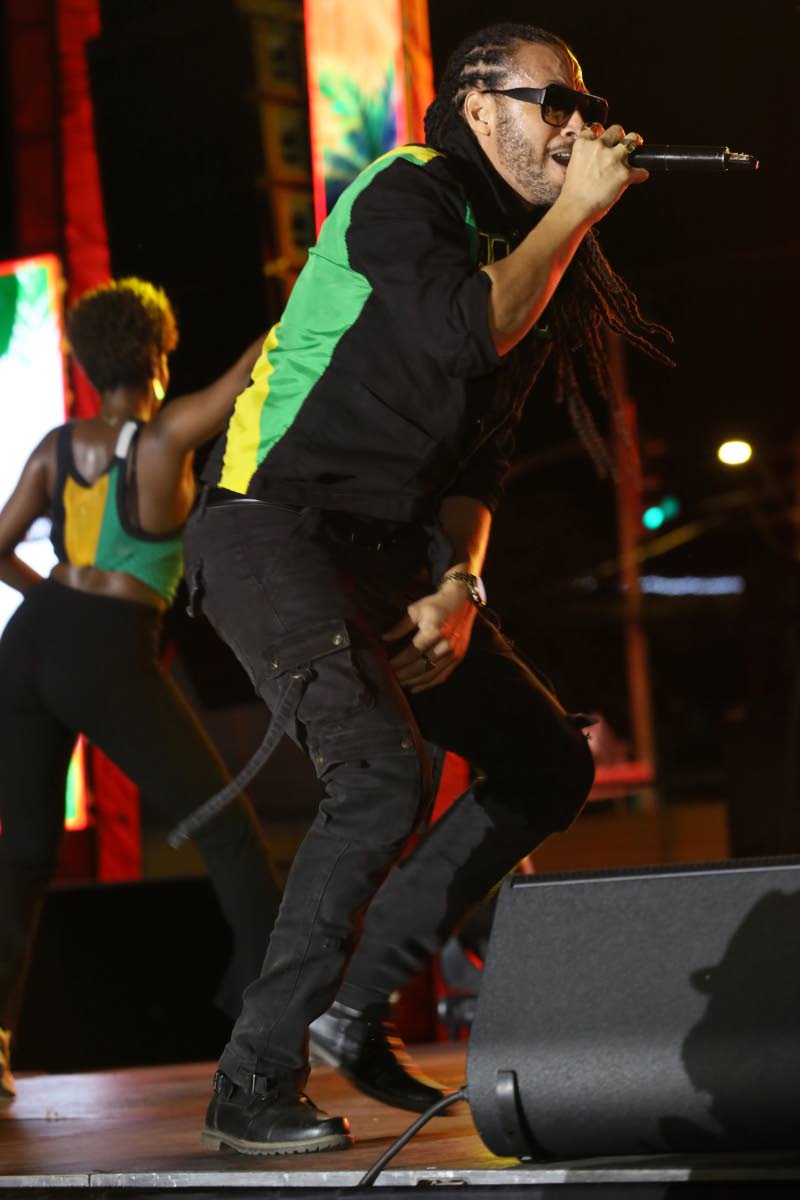 An energetic Skygrass at the recent Treasure Beach Food, Rum and Reggae Benefit Festival at Ranny Williams Entertainment Centre.